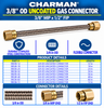 Charman 3/8" OD Uncoated Connector - 3/8" MIP x 1/2" FIP - Spec Sheet