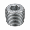 Representative Billco galvanized alloy steel hex socket plug, male threaded, recessed hex drive