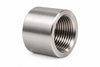 Representative Billco 304 stainless steel taper tapped half coupling, Class 1000, with female pipe threads