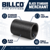 Black standard merchant full coupling features and female pipe threads