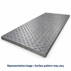 Representative carbon steel floor plate with a raised tread surface; actual surface pattern may vary.