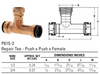 Nibco® P615-3 Wrot Racer® Repair Tee Dimensions