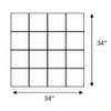 34 in. x 34 in. Acrylic Block Fixed Vinyl Window in White