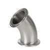 Stainless Steel Sanitary Clamp End 45° Elbow