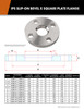 150# Stainless Steel IPS Slip-On Bevel x Square Plate Flange Dimensions