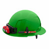 Milwaukee 48-73-1227 Green Full Brim Vented Hard Hat with 6PT Ratcheting Suspension  Type 1 Class C