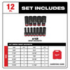 Milwaukee 49-66-7011 12PCSHOCKWAVE Impact Duty 1/2" Drive SAE Deep 6 Point Socket Set