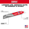 Milwaukee 48-00-5351 6" Reciprocating Saw Blade 10TPI The TORCH with Carbide Teeth for Medium Metal 3PK