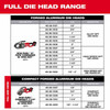 Milwaukee 48-36-1063 Compact 1/2"-1-1/4" Alloy NPT Portable Pipe Threading Forged Aluminum Die Head