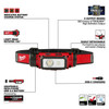 Milwaukee 2163-21 REDLTHIUM USB Rechargeable Hard Hat Headlamp, 600 Lumens
