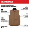 Milwaukee 801BR-L Heavy Duty Sherpa-Lined Vest - Brown L