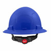 Milwaukee 48-73-1125 Blue Full Brim Hard Hat with 6PT Ratcheting Suspension  Type 1 Class E