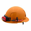 Milwaukee 48-73-1233 Orange Full Brim Vented Hard Hat with 6PT Ratcheting Suspension  Type 1 Class C