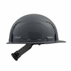Milwaukee 48-73-1214 Gray Front Brim Vented Hard Hat with 4PT Ratcheting Suspension  Type 1 Class C