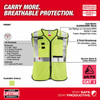 Milwaukee 48-73-5213 AR/FR Cat 1 Class 2 Breakaway High Visibility Yellow Mesh Safety Vest - 2XL/3XL