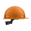Milwaukee 48-73-1232 Orange Front Brim Vented Hard Hat with 6PT Ratcheting Suspension  Type 1 Class C