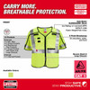 Milwaukee 48-73-5234 AR/FR Cat 1 Class 3 Breakaway High Visibility Yellow Mesh Safety Vest - 4XL/5XL