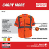 Milwaukee 48-73-5146 Class 3 High Visibility Orange Safety Vest - L/XL