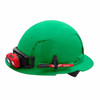Milwaukee 48-73-1207 Green Full Brim Vented Hard Hat with 4PT Ratcheting Suspension  Type 1 Class C