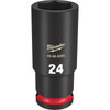 Milwaukee 49-66-6285 SHOCKWAVE Impact Duty 1/2"Drive 24MM Deep 6 Point Socket