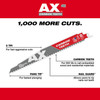 Milwaukee 48-00-5227 Sawzall Blade With Carbide Teeth, 12" 5T