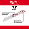 Milwaukee 48-00-5090 4" x 10TPI Bi-Metal Super Sawzall Blade 5-Pack