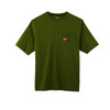 Milwaukee 601OG-M Heavy Duty Pocket T-Shirt 601, Short Sleeve, Olive Green, M