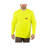 Milwaukee 602HV-L Heavy Duty Pocket T-Shirt (602), Long Sleeve, Hi Vis, Large