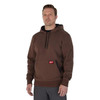 Milwaukee 351BR-L Midweight Pullover Hoodie Brown L
