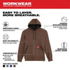 Milwaukee 351BR-3X Midweight Pullover Hoodie Brown 3X