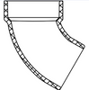 ABS DWV 60 Street Elbow (HUB x SPG)