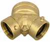 FDC Straight Siamese 4 x 2.5 x 2.5 NST Rough Brass Chrome PL