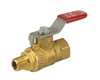 Mini Brass Ball Valve, with Screwdriver Slot, Full Port, 2 Piece, Threaded Connection, 600 WOG