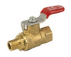 Mini Brass Ball Valve, with Screwdriver Slot, Full Port, 2 Piece, Threaded Connection, 600 WOG