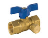 Gas Ball Valve, 2 Piece, with Side Tap, 600 WOG