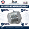 Billco Galvanized Hex Head Plug (Solid) feature graphic