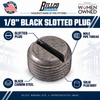 Billco 1/8" Black Slotted Plug feature graphic