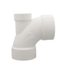 PVC DWV 1/4 Bend w/Low Heel Inlet (HUB x HUB x HUB)