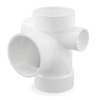 PVC DWV Sanitary Tee w/ R & L Side Inlets (HUB x HUB x HUB)