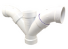 PVC DWV Combination Wye and 1/8 Bend Double Assembly (Two Piece)