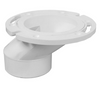 PVC DWV Offset Closet Flange w/Adjustable Plastic Ring 4x3" (H)