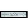 Manchester Black Decorative Glass Window - 47.5" x 11.5"