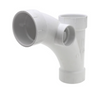 3" PVC DWV Wye and 1/8 Bend Combo w/ 2" R Side Inlet