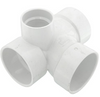 PVC DWV 90 Degree Sanitary Tee w/ 2" Right Side Inlet (S x H x H)