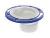 4" x 3" PVC DWV Offset Closet Flange w/ Adj Metal Ring