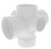 PVC DWV Double Sanitary Tee w/ Right & Left Inlets (H x H x H x H)