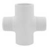 1" Schedule 40 PVC Cross (SOC x MPT)