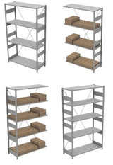 Space Plus Usa Steel Shelving - HBSS-SU36X18X72-3L