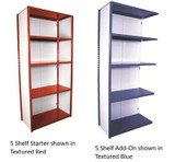 V-Grip™ Closed Solid Shelving - 84"H - H775-7S-WH