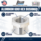Billco Aluminum 6061 Hex Bushings feature graphic